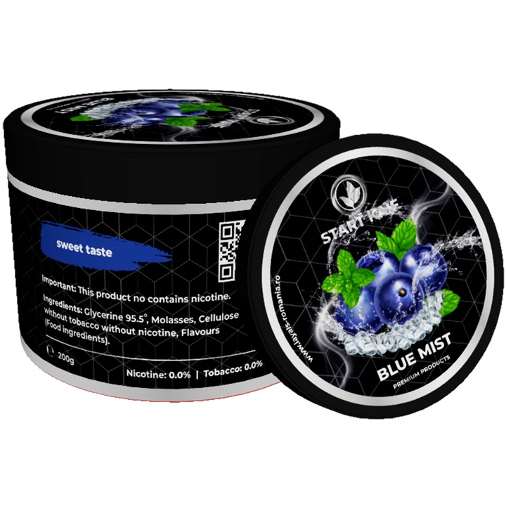 Aroma Narghilea StartKaif, Blue Mist, din celuloza, fara nicotina sau tutun, 200g