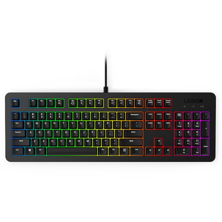 Kлавиатура Gaming Lenovo Legion K310 RGB, US layout, Черен