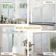 Folie Autoadeziva pentru Geamuri, Protectie UV, Model cu Dungi, Transparenta, 45x200 cm