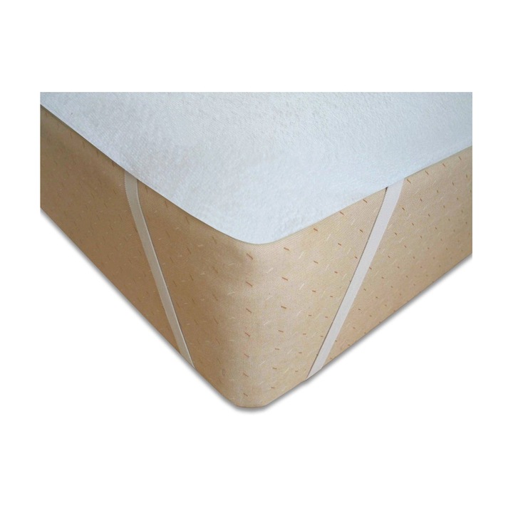 Protectie saltea INTER-WIDEX Bamboo, impermeabil, cu elastic, 140x200cm, Alb