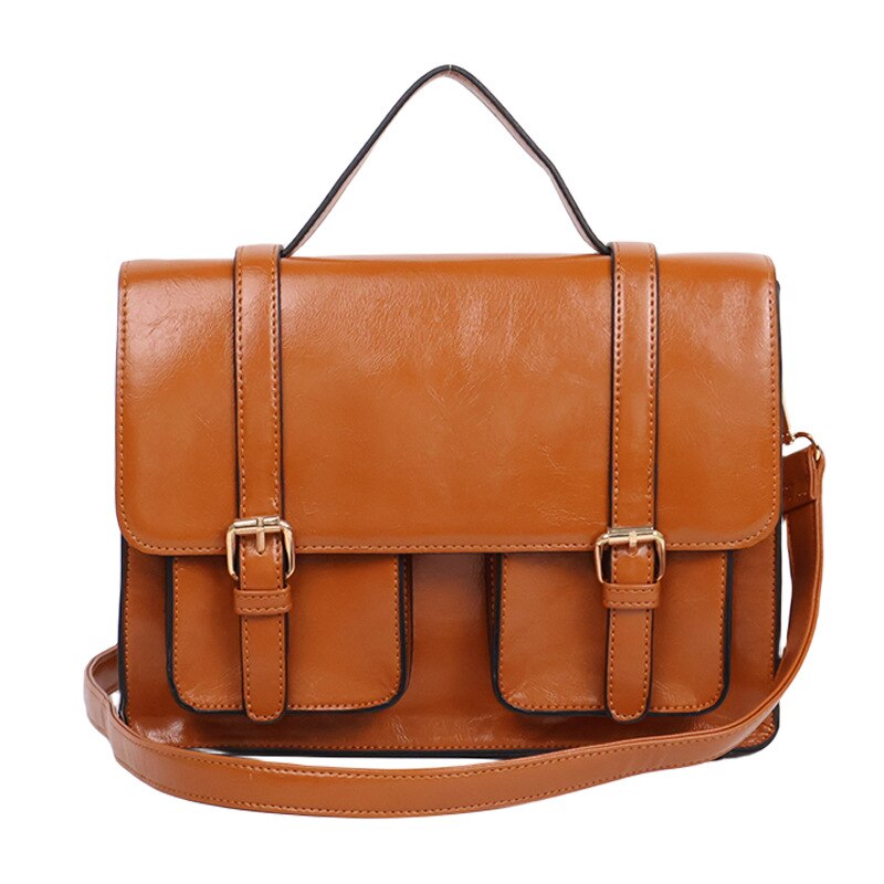 Fossil, Geanta messenger de piele Kinley, Maro - eMAG.ro