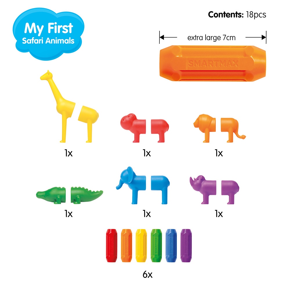 Joc magnetic Smart Max - My First Safari Animals, Primele mele