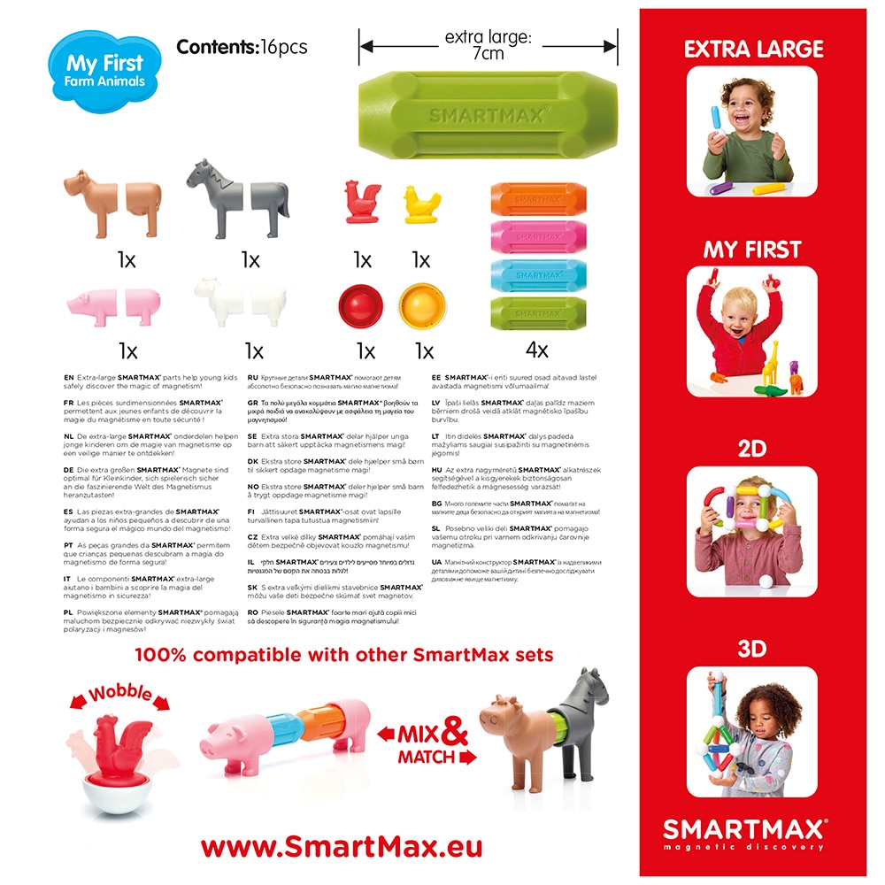 Joc magnetic Smart Max - My First Farm Animals, Primele mele