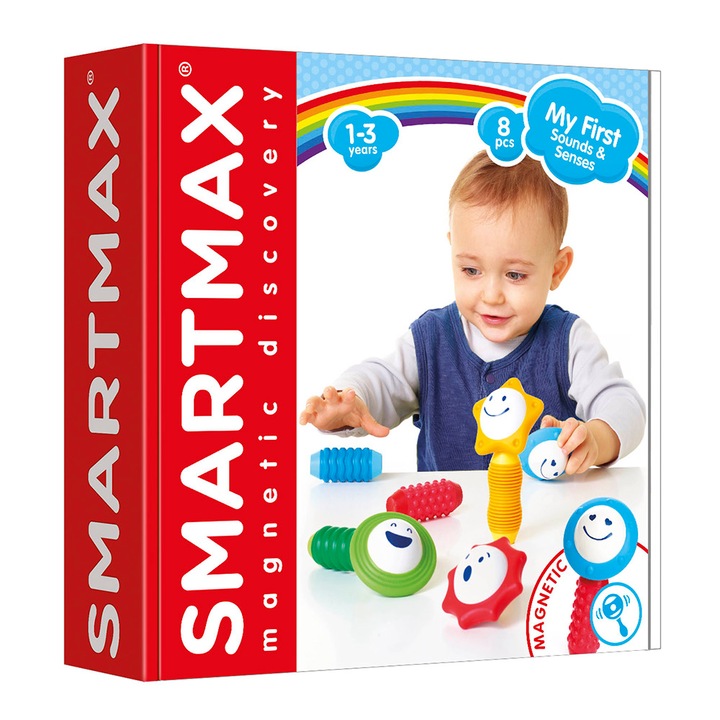Магнитна игра Smart Max - My First Sound & Senses, 8 бр