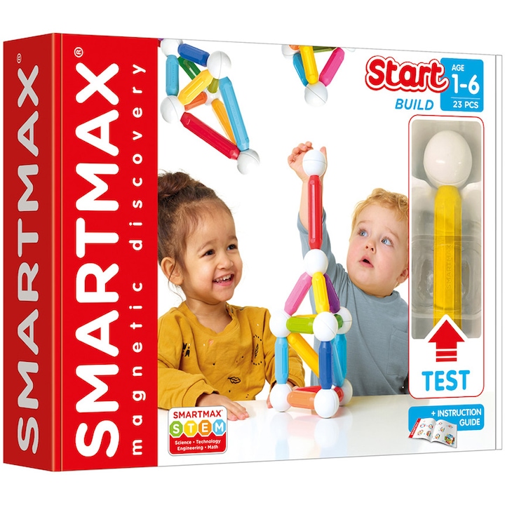 Магнитна игра Smart Max - Start, Стартов комплект, 23 части