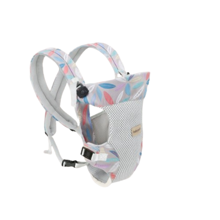 Marsupiu Ergonomic BABYPARK, 4 in 1 pozitii de purtare, 100% bumbac, 0-25 kg, 3-36 month, Gri Deschis