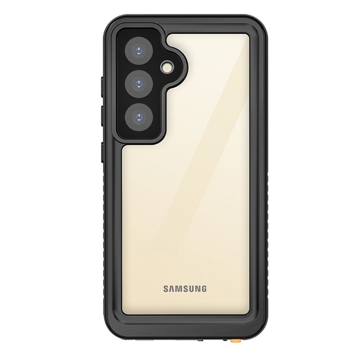UIQ водоустойчив защитен калъф за телефон, IP68, удароустойчив, съвместим със Samsung Galaxy S24 Plus, черен