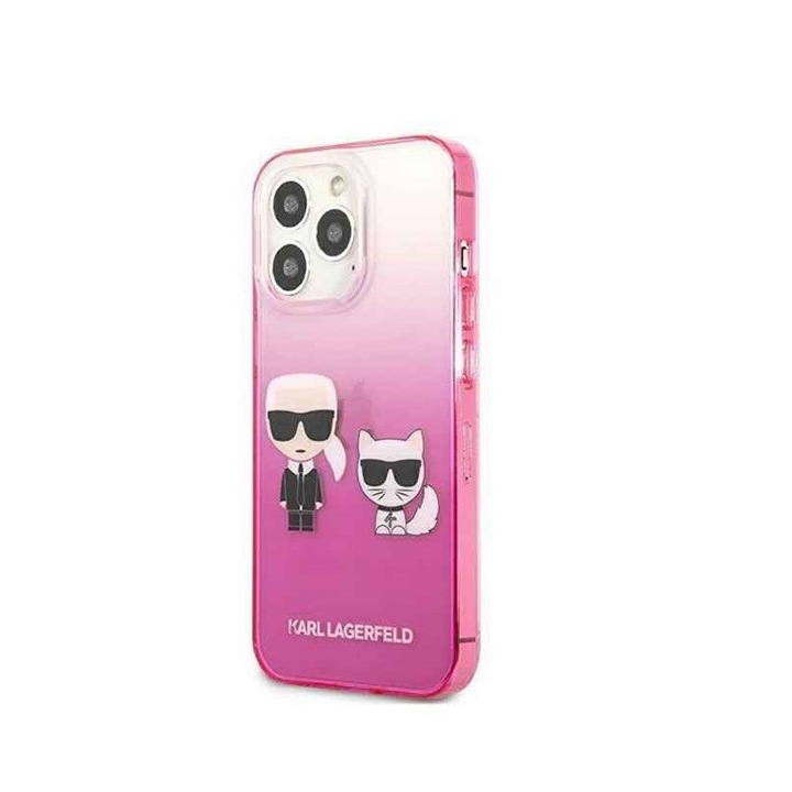 Калъф за Apple iPhone 13 Pro Karl Lagerfeld karl & choupette gradient pink