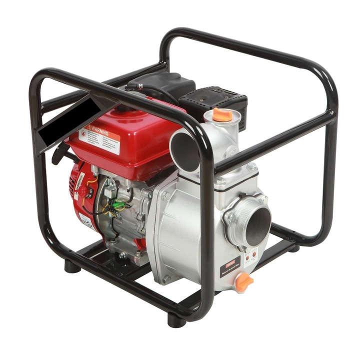 Моторна помпа за мръсна вода, 4-тактова бензинова, мощност 7 к.с., изход 3", дебит 1000 л/мин, височина 43 м, засмукване 7 м