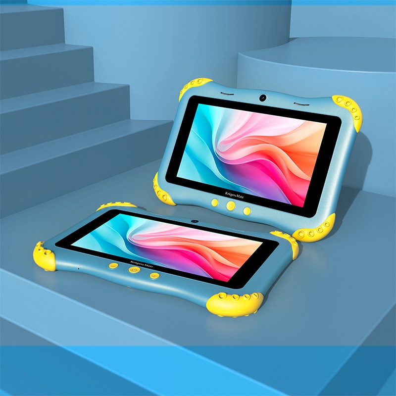 Tableta copii Kruger&Matz FUN 708 KM0708-BL, Procesor ARM-Cortex A53 Quad-Core, Ecran IPS 7", 3GB RAM, 32GB Flash, 2MP, Wi-Fi, Bluetooth Albastru