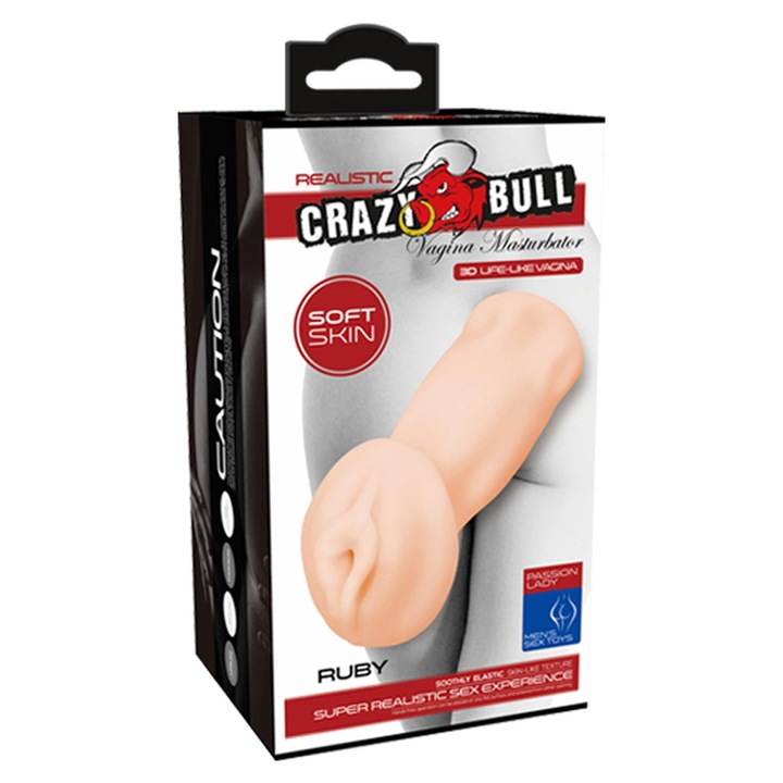 Maszturbátor CRAZY BULL RUBY, valósághű textúra, TPR