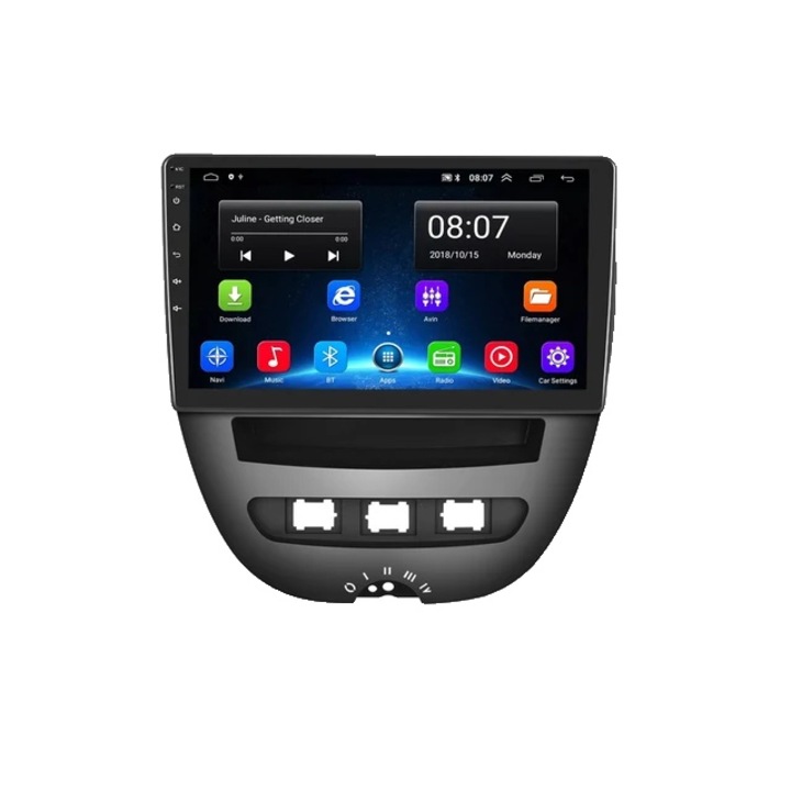 Navigatie GPS cu Ecran 7 inch, Android, Carplay, GPS, WiFi 4G, 2GB RAM, 32GB ROM, Negru, Set 12 LED-uri