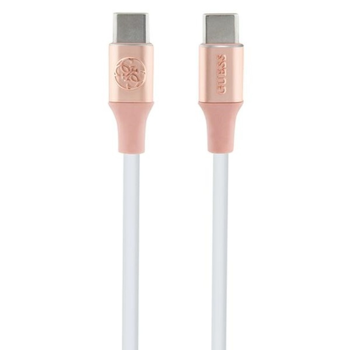 GUESS adatkábel, USB-C – USB-C, gyorstöltés, rózsaszín, 1,5 m