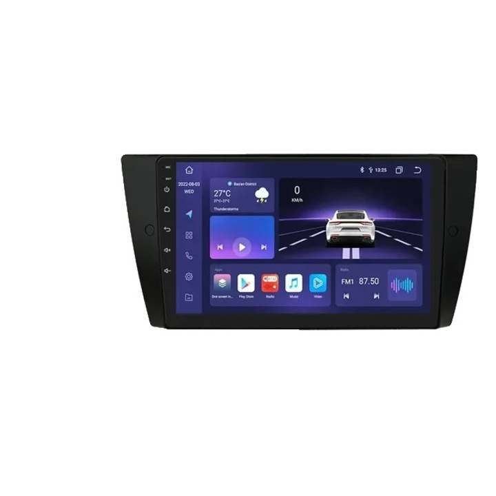 9 hüvelykes GPS-navigációs rendszer, kompatibilis BMW Series 3 E90/E91/E92/E93, Carplay/Android Auto, WIFI, Bluetooth 5.0, QLED/IPS képernyő, S1 AI AHDC2