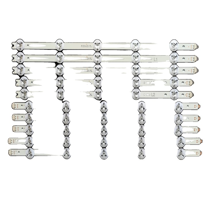 Set Benzi LED compatibile Panasonic TX-47AS650E, 930mm, 90 LED-uri, multicolor