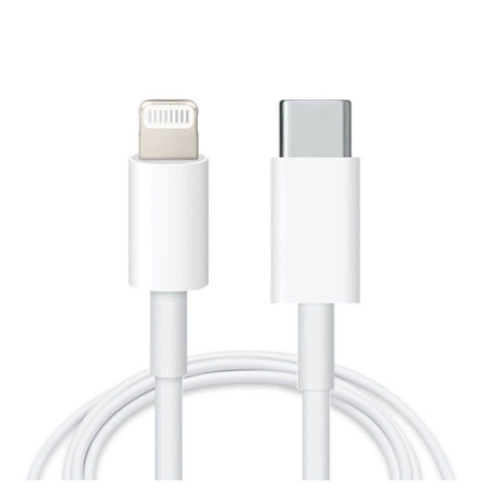 Кабел USB-C /Lightning USB Cable, 20W за iPhone Planet Tech за зареждане и данни,1 метър, Бял