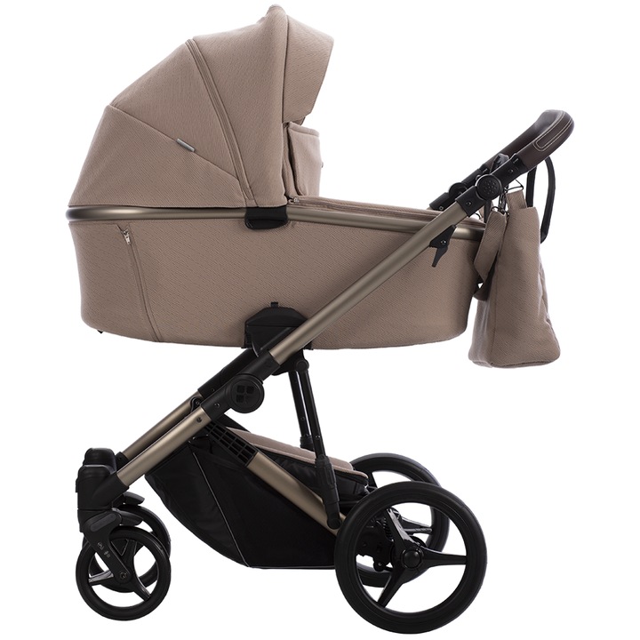 Бебешка количка 2в1 Bebetto Loren Sand 02, Premium Classs, SPF50, системи DMS, SAS