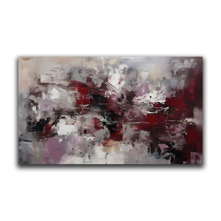 Първокласна картина на платно, LuxCanva® C1221, абстрактна картина с цветни петна, 60 X 100 CM, 100% памучно платно 400 g/m2, дървена рамка, релаксация, всекидневна, живи цветове