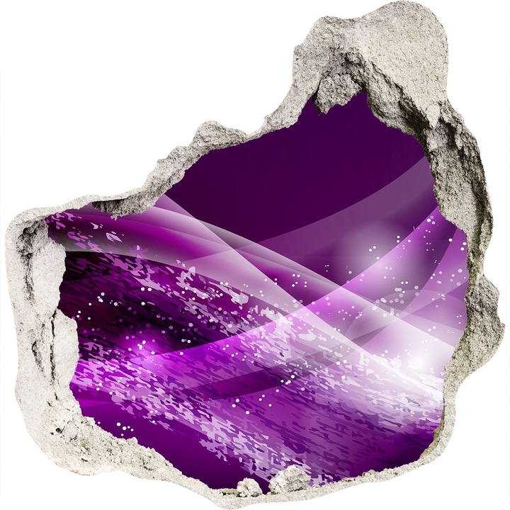 Autocolant decorativ pentru gaura. Tulup. Val abstract. Violet. 100x100 cm. 010120080010000005927