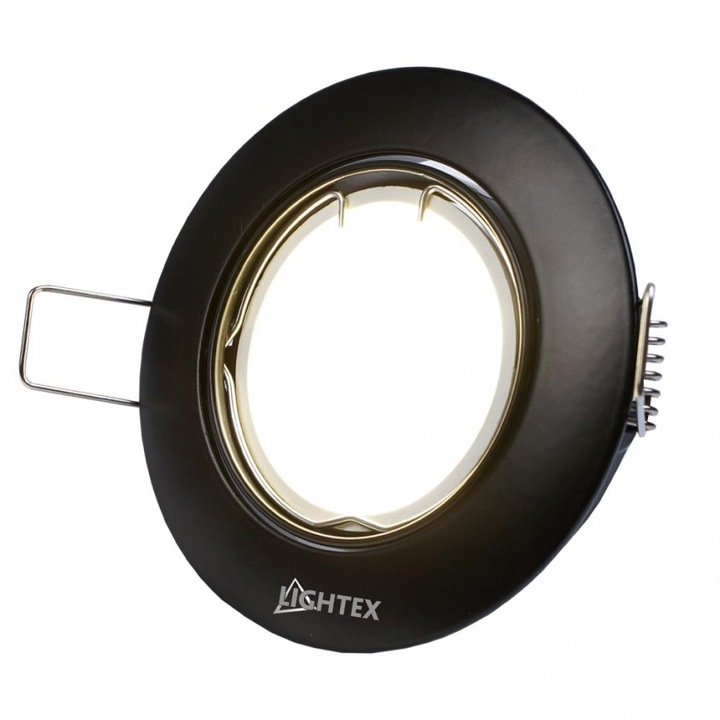 Луна Lightex, Алуминий, Подвижна, GU10, ф83mm/75mm, Черен