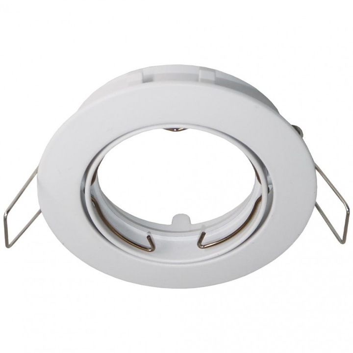 Луна Lightex, Алуминий, Подвижна, GU10, ф83mm/75mm, Бял