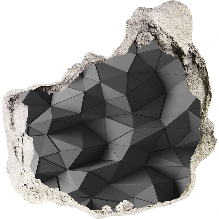 Autocolant decorativ pentru gaura, Tulup, Abstract 3D Rezumat, Gri, 75x75 cm, 010120080090000006109