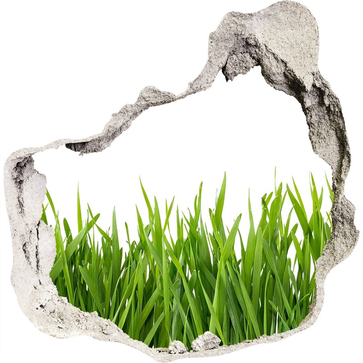 Autocolant decorativ pentru gaura, Tulup, iarba, Verde, 100x100 cm, 010120080010000006387