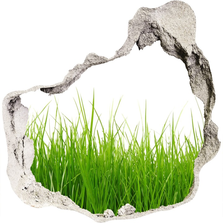 Autocolant decorativ pentru gaura, Tulup, iarba, Verde, 100x100 cm, 010120080010000006383