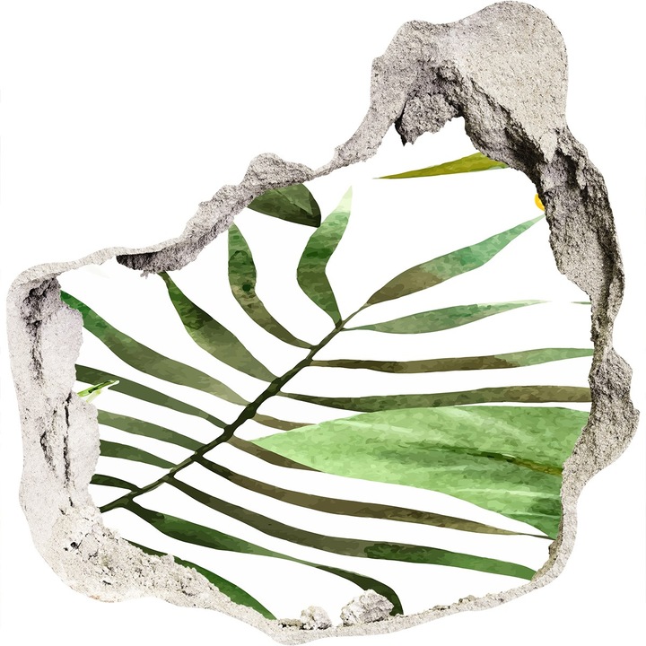 Autocolant decorativ pentru gaura. Tulup. Flori tropicale. Galben. 100x100 cm. 010120080010000006730