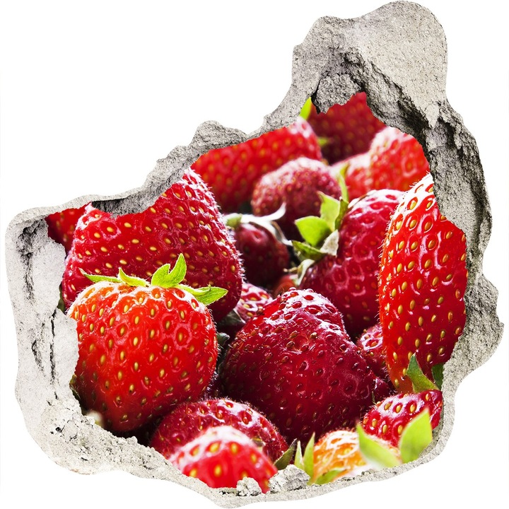 Autocolant decorativ pentru gaura. Tulup. Capsune. Rosu. 100x100 cm. 010120080010000007009