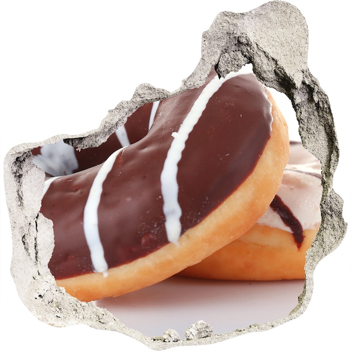 Dekorációs matricák, Tulup, Csokoládé fánk, Barna, 75x75 cm, 010120080090000007060