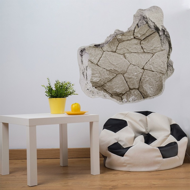 Dekorációs matricák, Tulup, kő fal, Bézs, 100x100 cm, 010120080010000007897