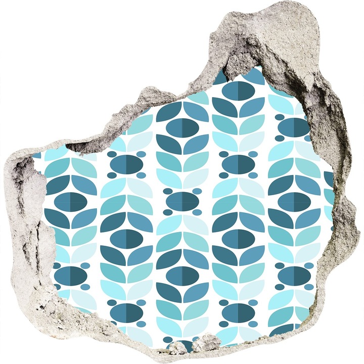 Autocolant decorativ pentru gaura. Tulup. Rezumat geometric. Albastru. 125x125 cm. 010120080050000007951