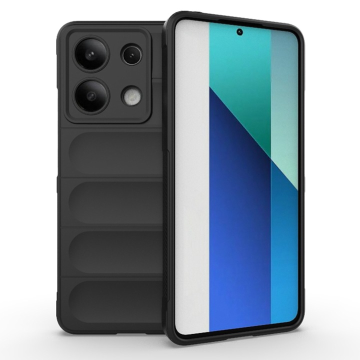 Xiaomi Redmi Note 13 4G, H271, poliuretán, fekete burkolat