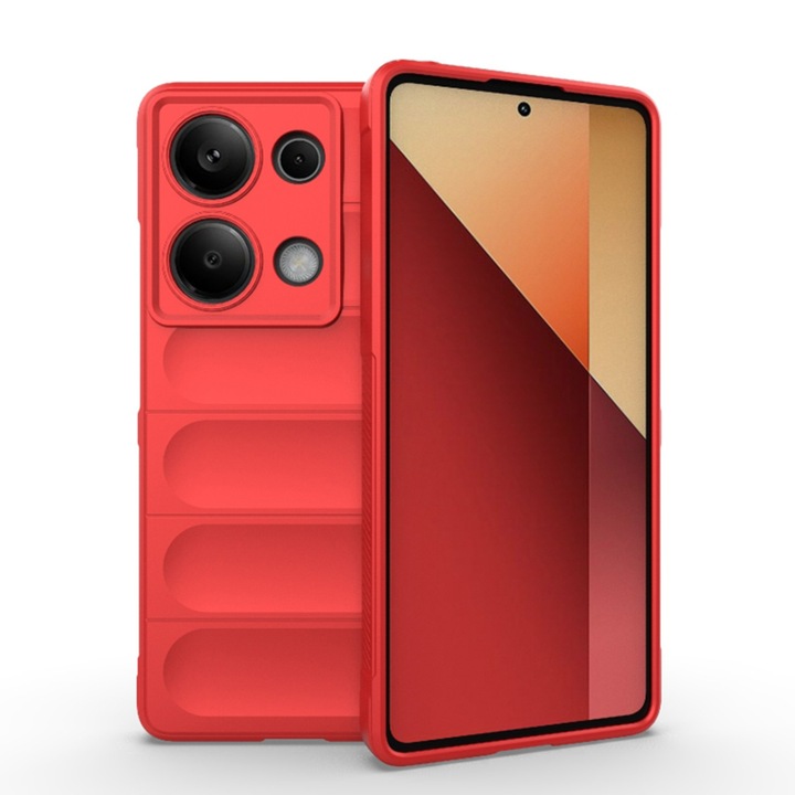 Защитен калъф за телефон Magic UIQ, първокласни материали, съвместим с Xiaomi Redmi Note 13 Pro 5G / Poco X6, червен