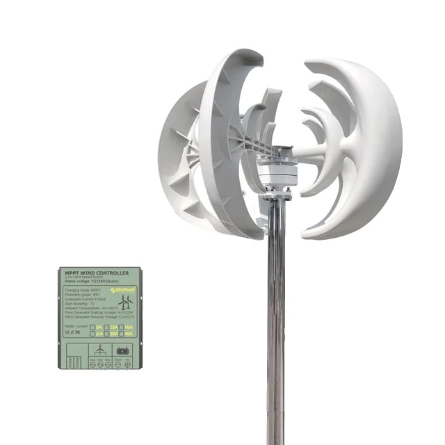 TURBINA EOLICA A Forma Di Lanterna Con 5 Pale Generatore Eolico 100W - Foto 1