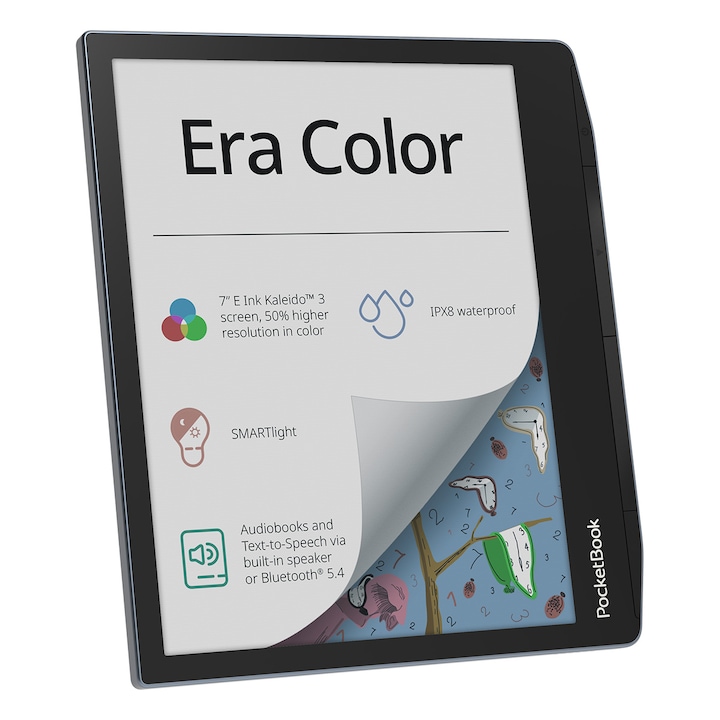 Електронен четец PocketBook PB700K3 Era Color, Цветен екран, Четириядрен процесор, Stormy Sea