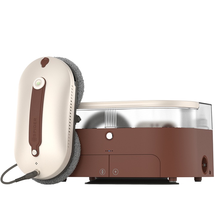 Робот за прозорци Spider Spray Pro, Бързо движение, База за зареждане, Ултразвукови дюзи, Приложение