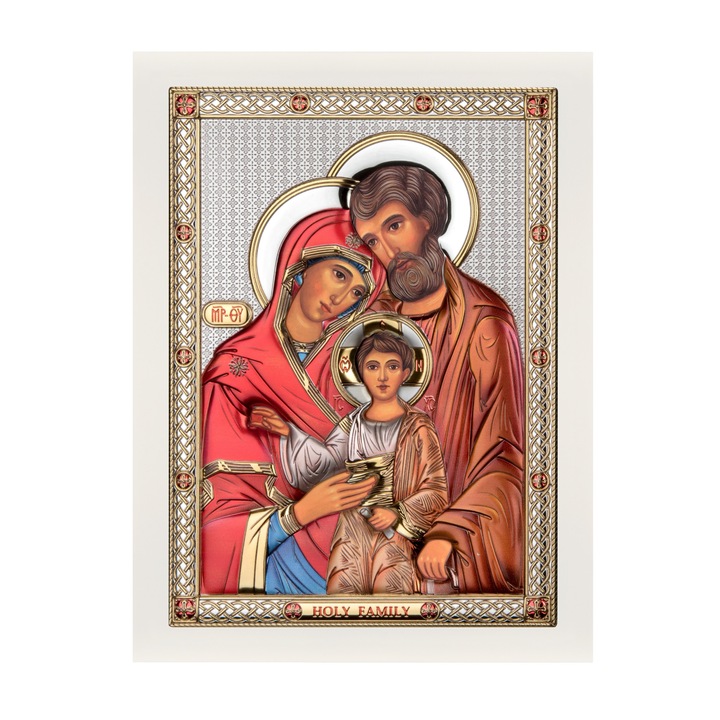 Icoana placata cu argint Sfanta Familie AE0841/5BD 21, 5x28, 5cm