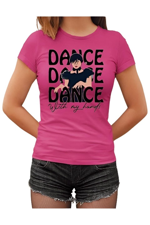 Danseaza cu mainile mele miercuri tricou dama, roz inchis, S