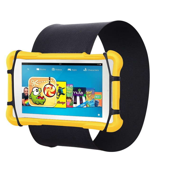 JESWO tablet autós tartó, univerzális kompatibilis, 360°-ban állítható, fekete, 48x15x1,6cm,
