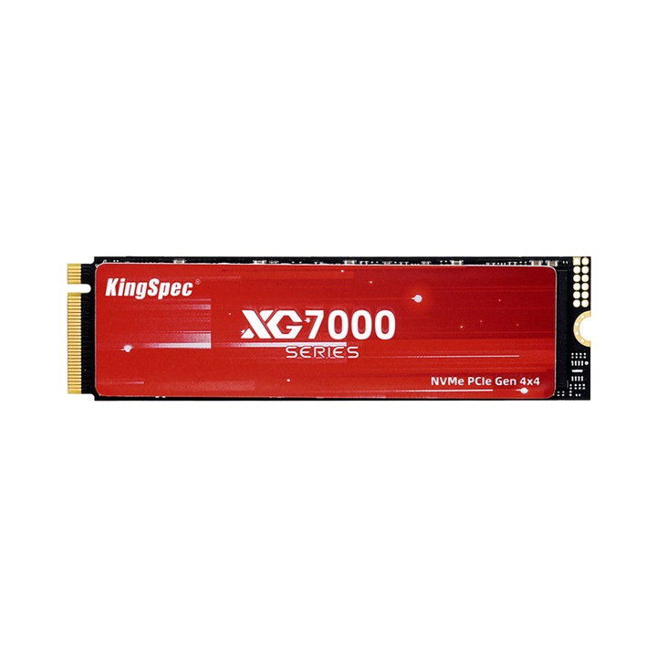 SSD KingSpec XG7000, 1TB, M.2 NVMe, PCIe4.0x4, 22x80mm, скорост на четене 7400MB/s