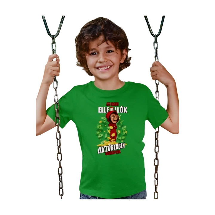 Az igazi ellenállók októberben születtek gyerek póló, Zöld