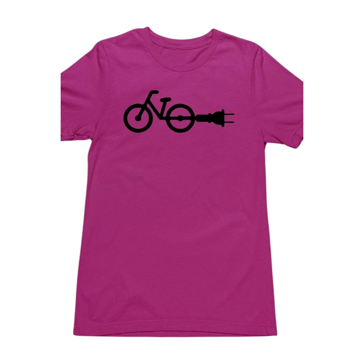 E-bike biciklis gyerek póló, Rózsaszín