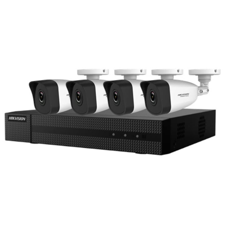 Sistem supraveghere Hikvision 8 camere IP 4MP NVR 4K 8 canale 12MP AcuSense accesorii