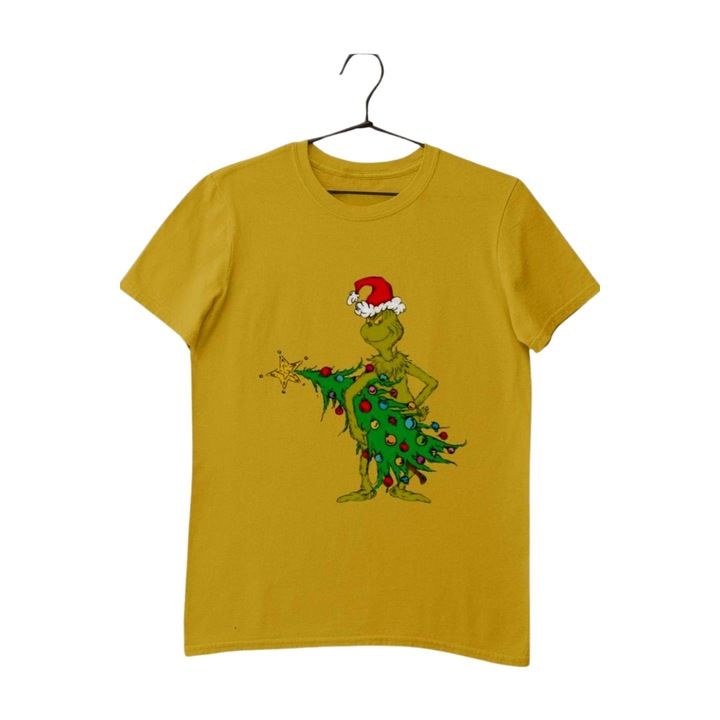 Grinch karácsonyfával gyerek póló, Sárga