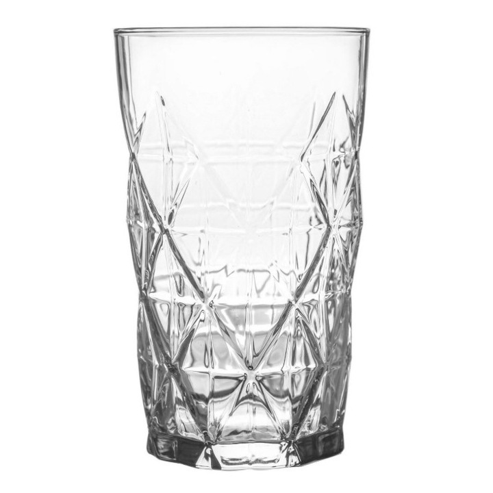 Set 6 pahare, LAV, Sticla, 460 ml, 8 x 13.5 cm, Transparent