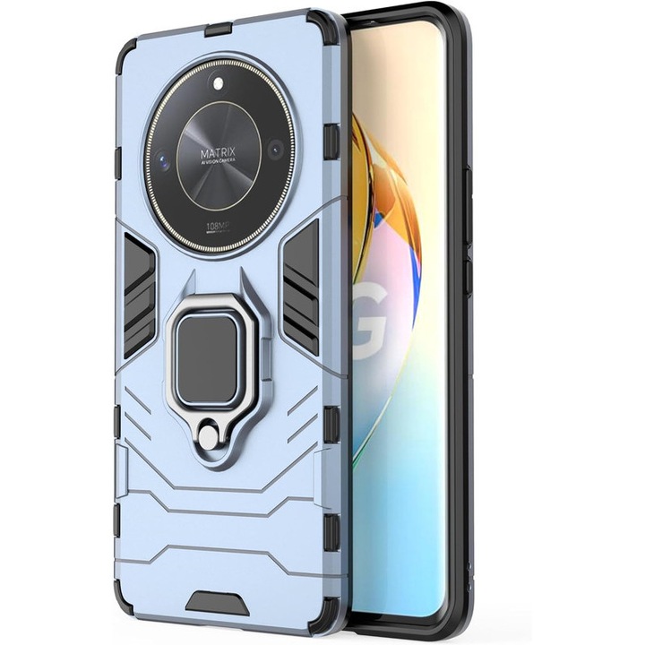 Кейс за телефон, Koalad, за Honor Magic6 Lite 5G, магнитна опора, син