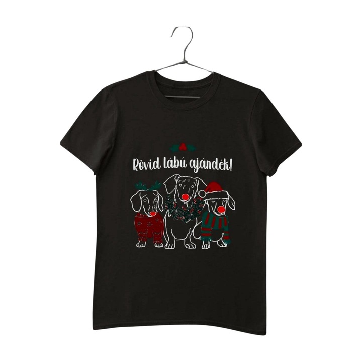 Rövid lábú ajándék gyerek póló, Fekete