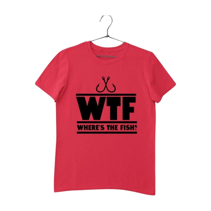 W!f where is the fish horog gyerek póló, Piros